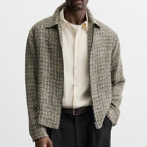 Zara Other - Zara Men's Textured Zip Up Overshirt Jacket